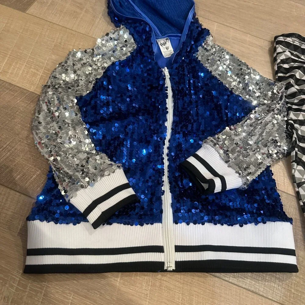 WEISSMAN CHILD GIRLS 2 PIECE COMPETITION DANCE COSTUME JACKET MEDIUM CHILD #9558